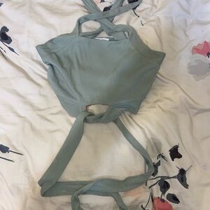 ILLA ILLA Sage Ribbed Top with Straps